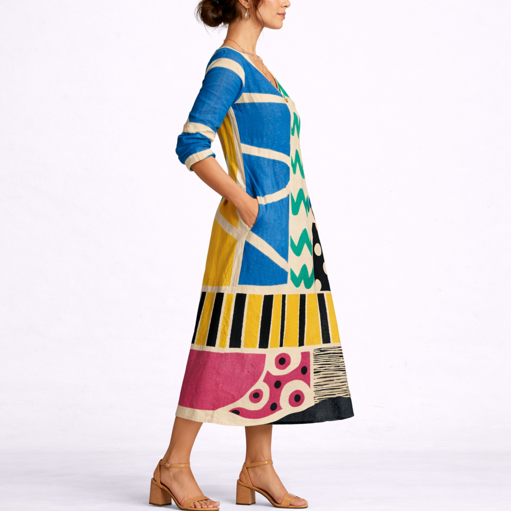Iris | Linnen jurk voor dames - view 2