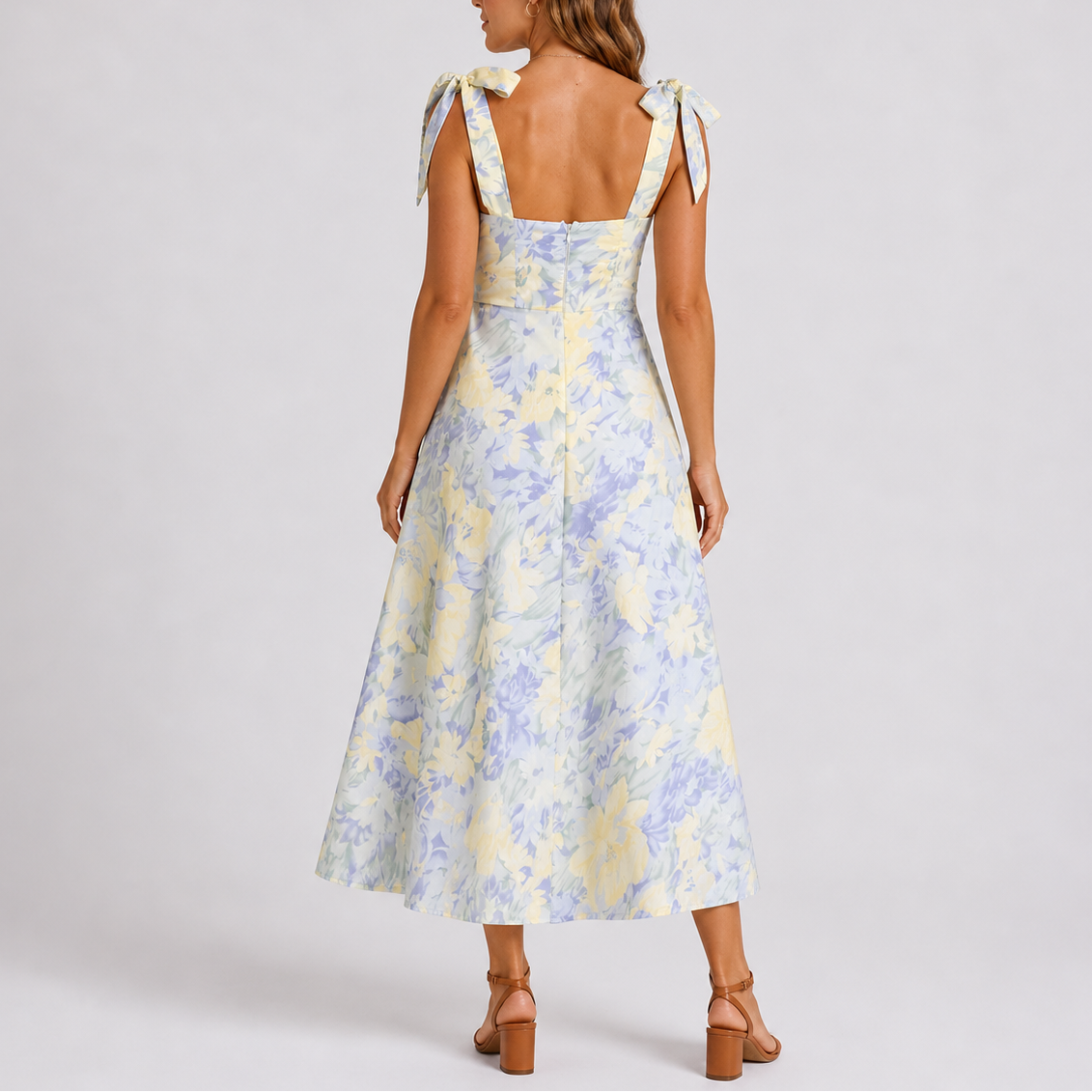 Iris | Midi jurk met bloemenprint voor dames - view 3
