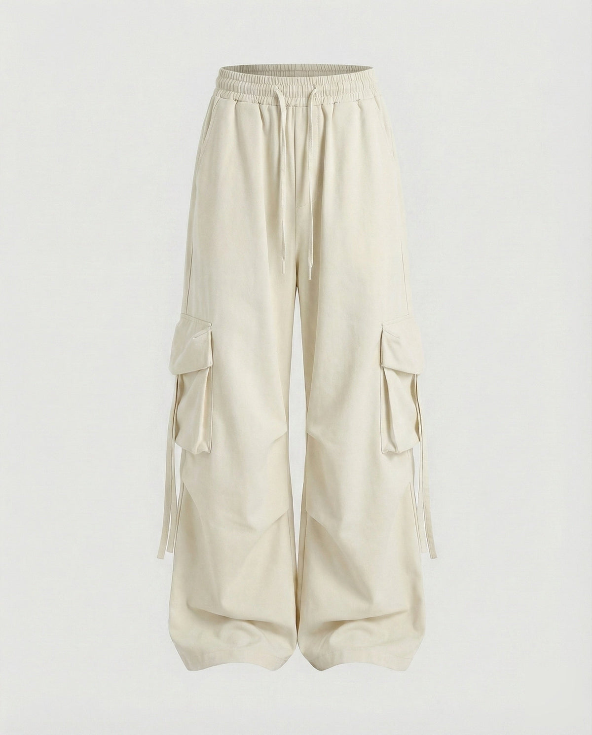 Isabelle | Baggy cargobroek voor dames, ecru - Abrikoos
