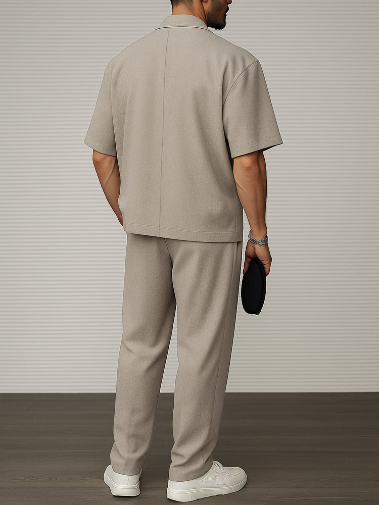 Jacob | Colbert en pantalon set met korte mouw - view 3