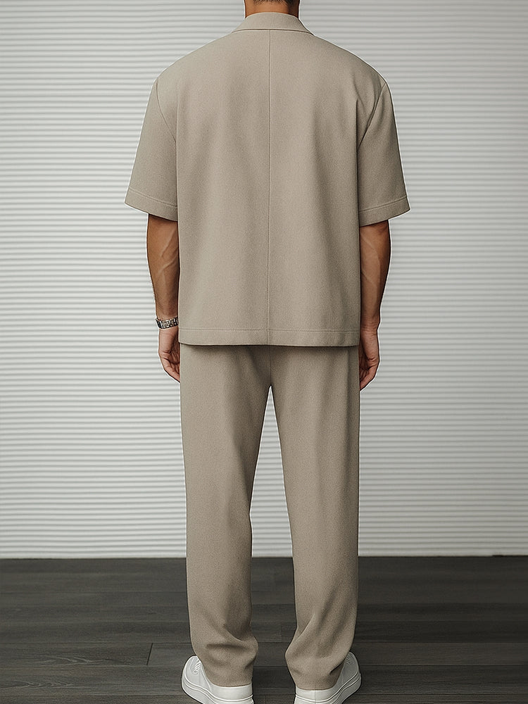 Jacob | Colbert en pantalon set met korte mouw - view 4