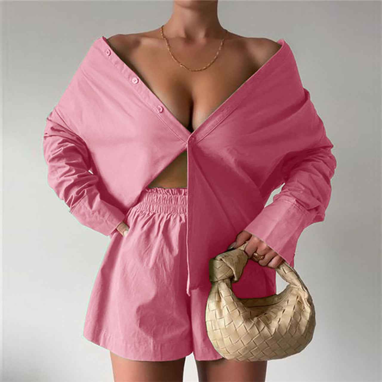 Jenny | Tweedelige zomerset met blouse en short voor dames - view 7