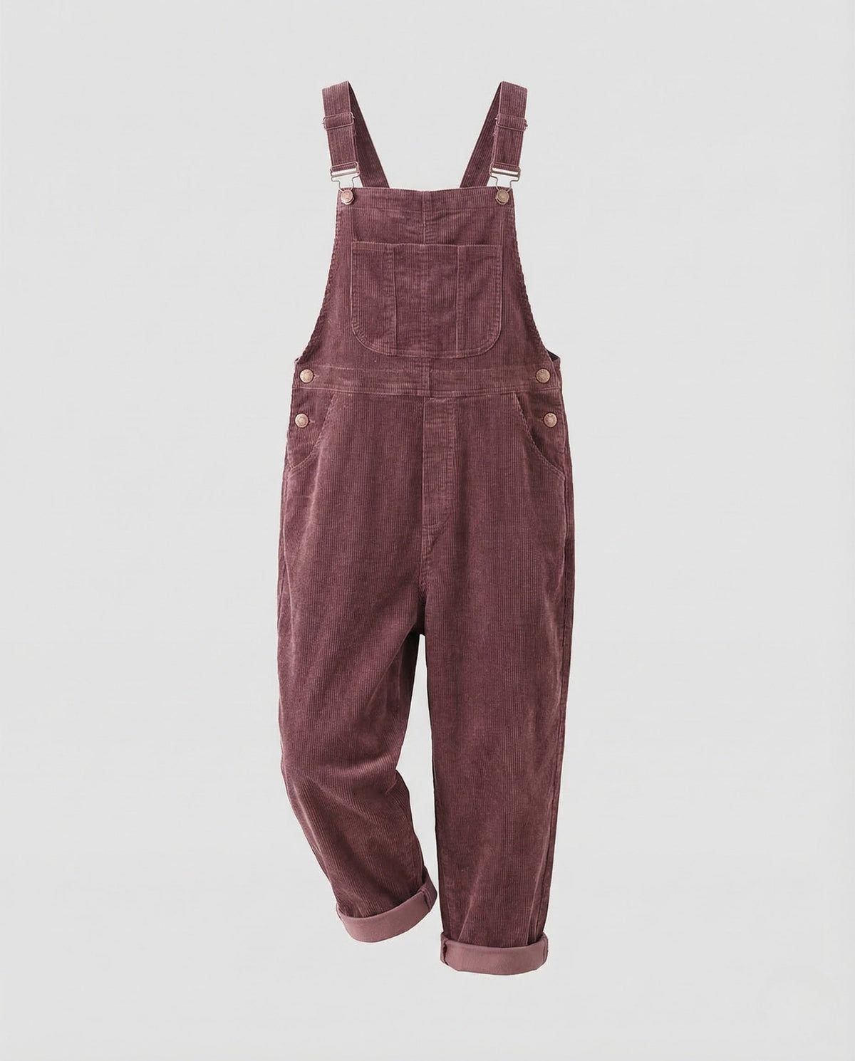Jenny | Wijde corduroy tuinbroek voor dames - Bordeaux
