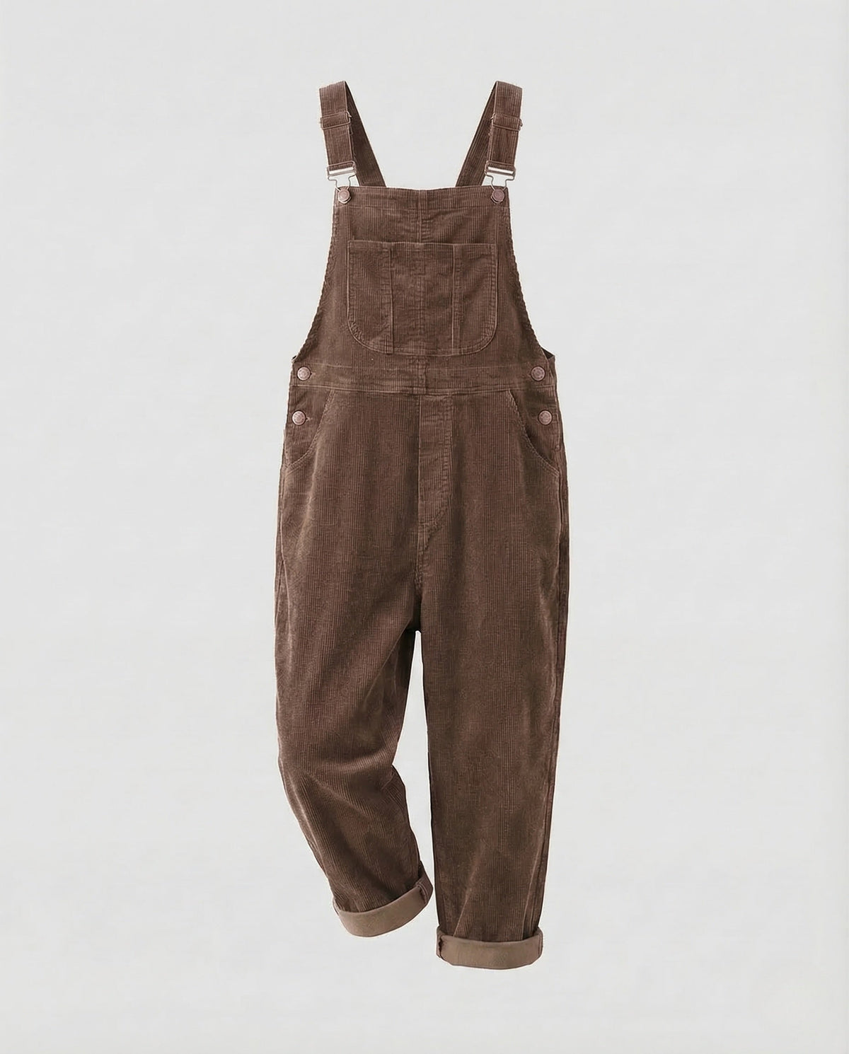 Jenny | Wijde corduroy tuinbroek voor dames - Bruin