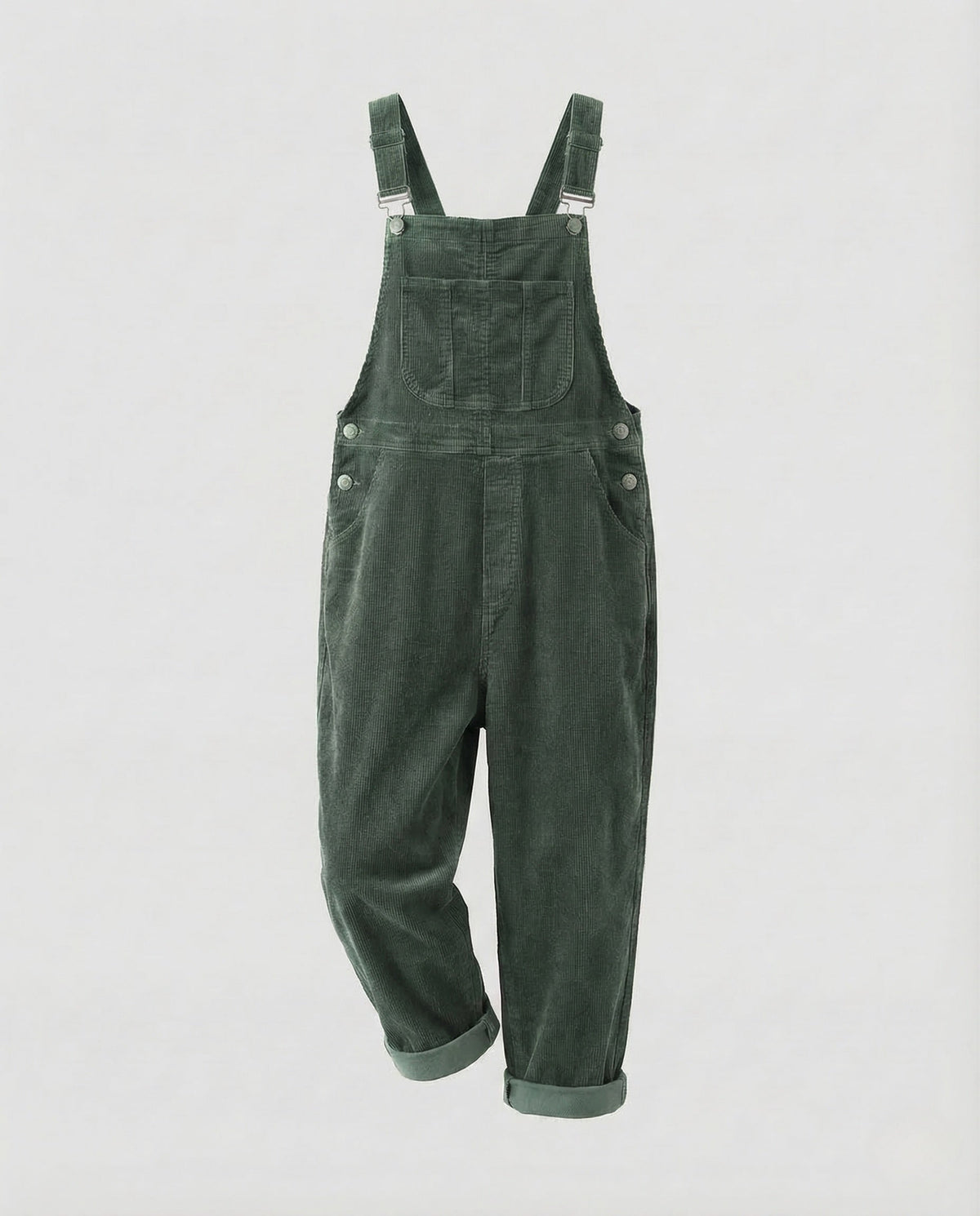 Jenny | Wijde corduroy tuinbroek voor dames - Groen