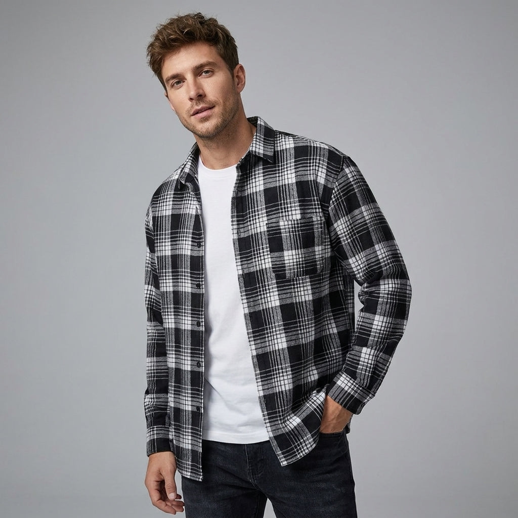 Jeroen | Geruit overshirt voor heren - view 9