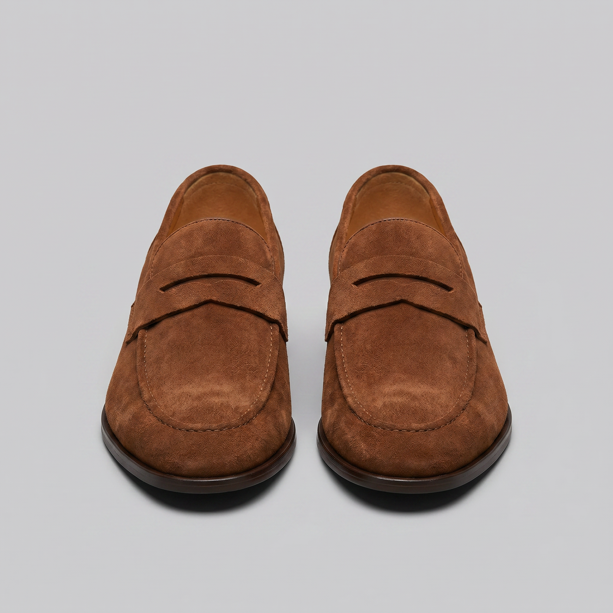 Jesse | Suède penny loafers voor heren - Bruin