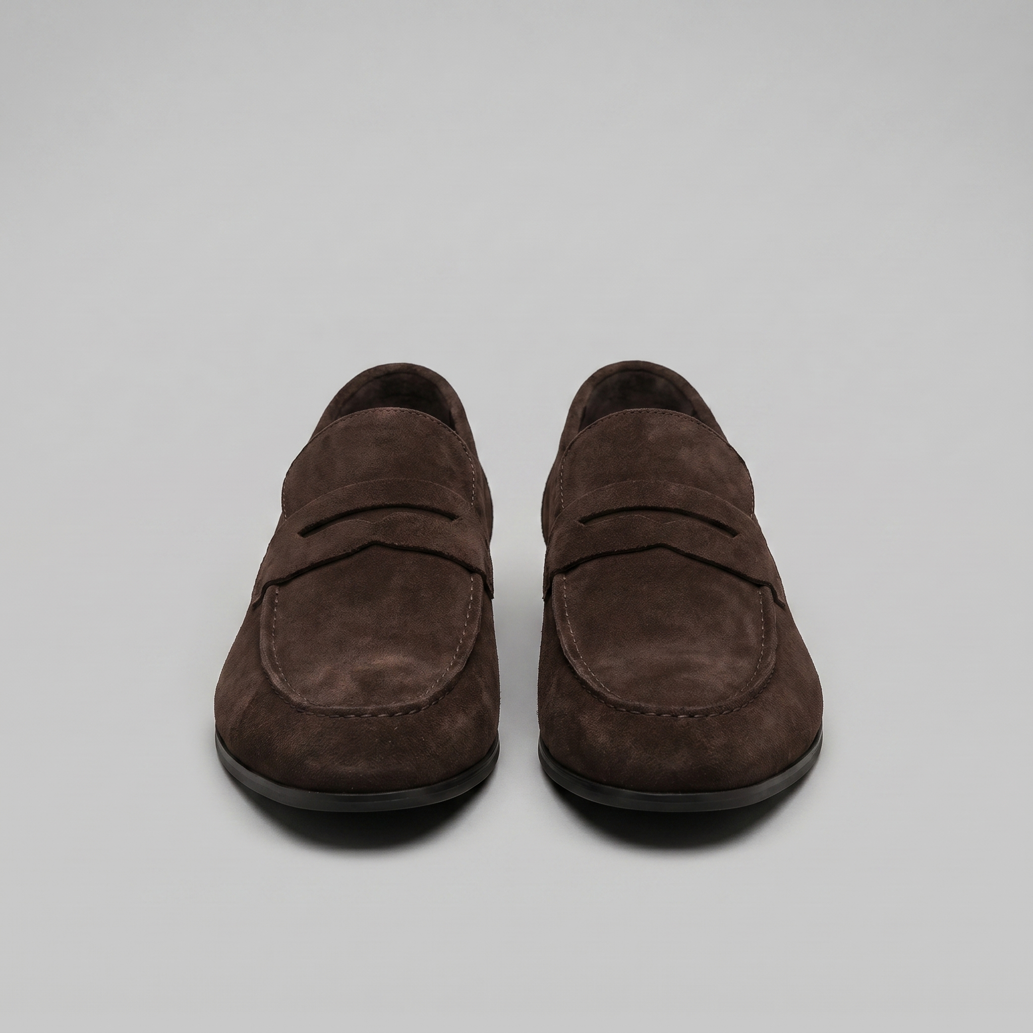 Jesse | Suède penny loafers voor heren - Donkerbruin