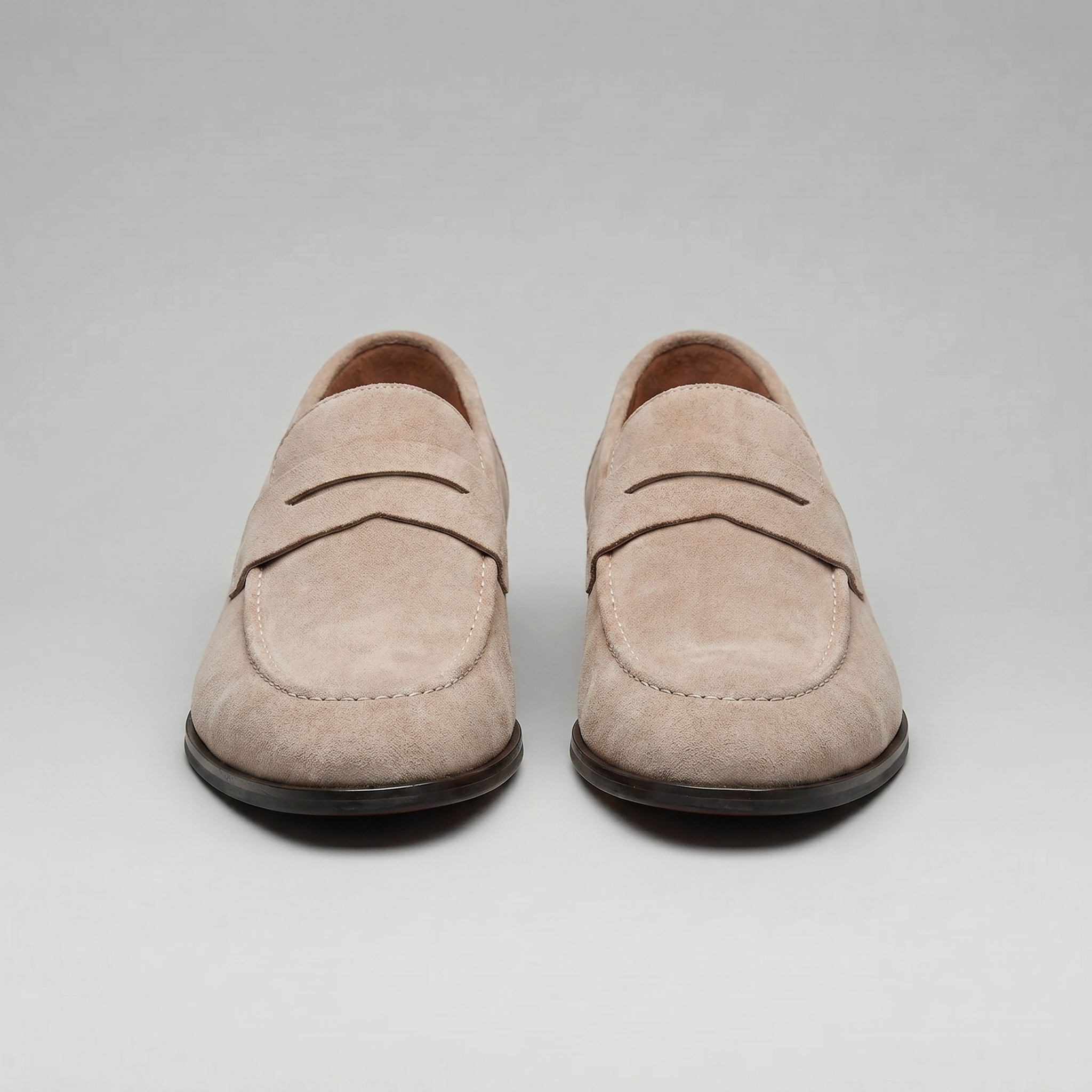 Jesse | Suède penny loafers voor heren - Zandkleur
