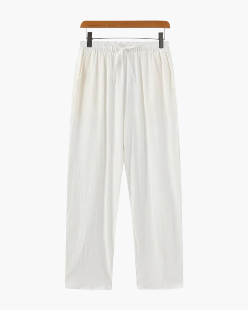 Johannes | Oversized zomerbroek voor heren - Wit