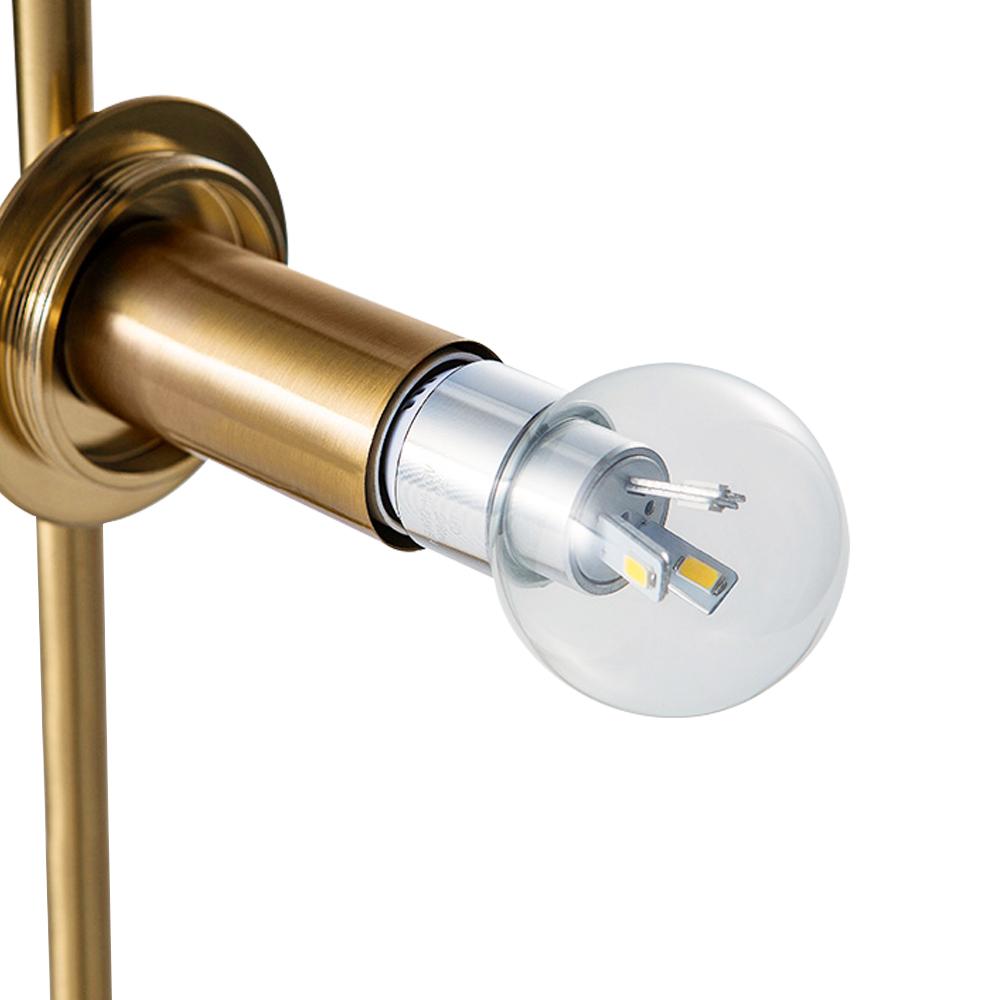 Joost | Messing wandlamp met glazen bol - foto 10