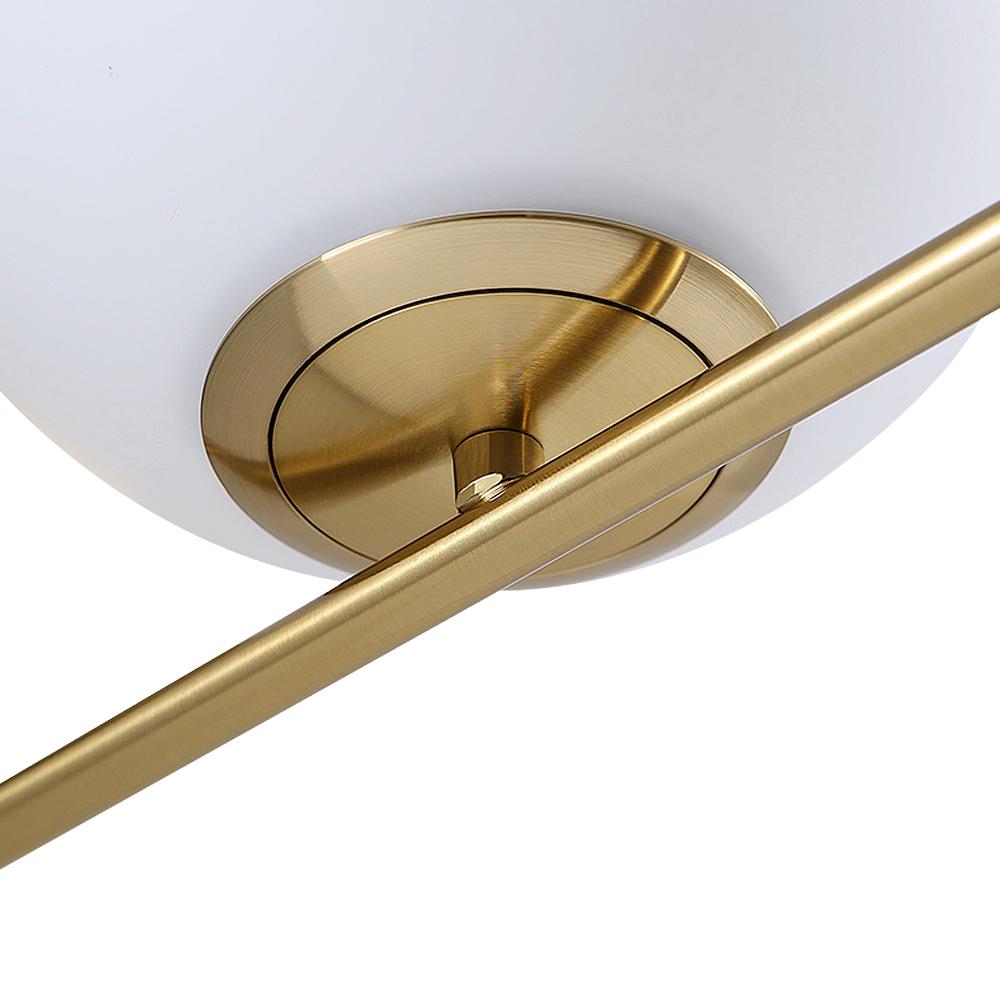 Joost | Messing wandlamp met glazen bol - foto 8