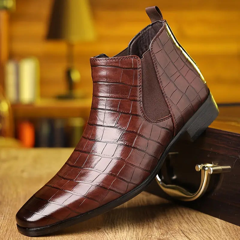 Joris | Leren chelsea boots voor heren - Bruin