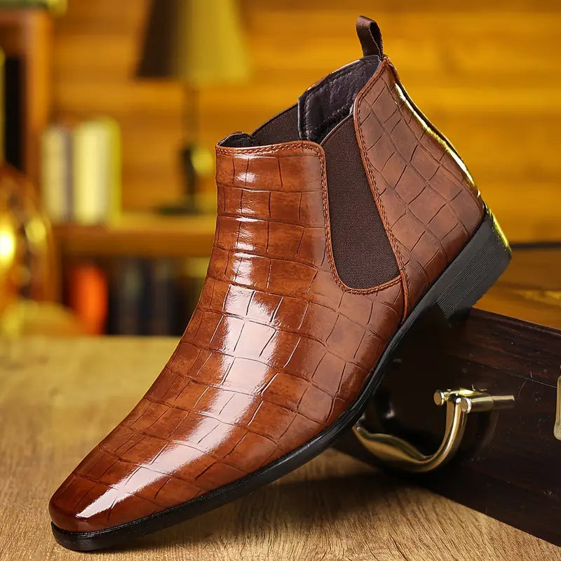 Joris | Leren chelsea boots voor heren - Donkerbruin