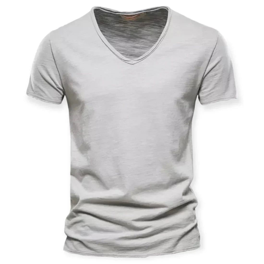 Jorn | V-hals T-shirt voor heren - Lichtgrijs