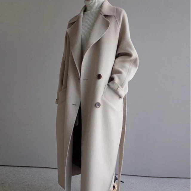Marlene - Dames kasjmier trenchcoat jas
