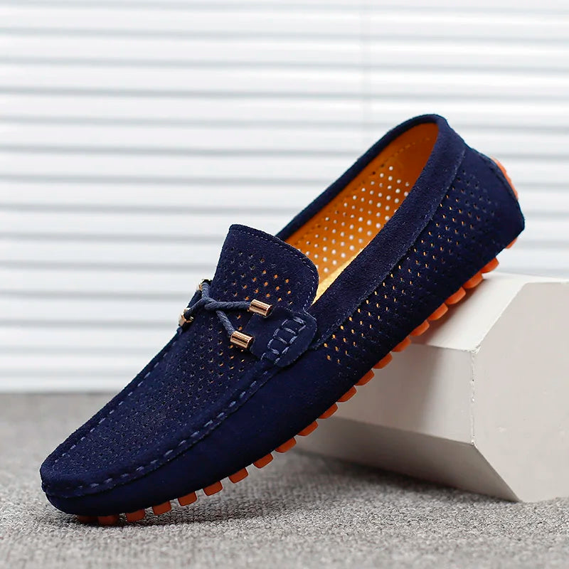 Karel | Suède loafers voor heren - Blauw