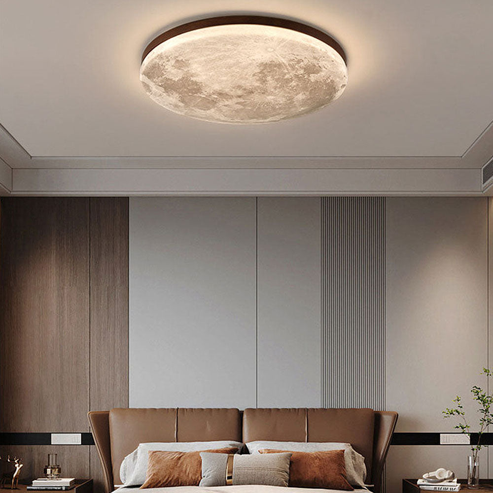 Kees | Houten plafondlamp met maandesign - foto 13