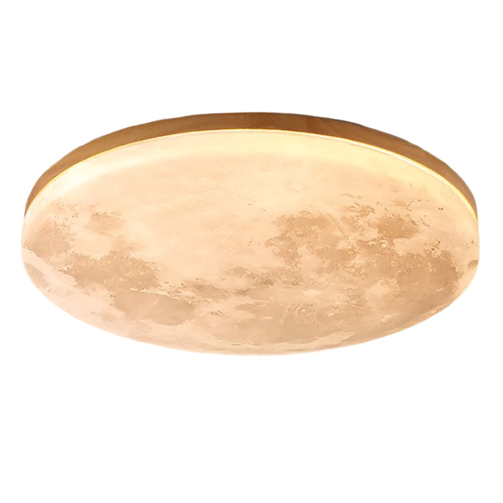 Kees | Houten plafondlamp met maandesign - Hout