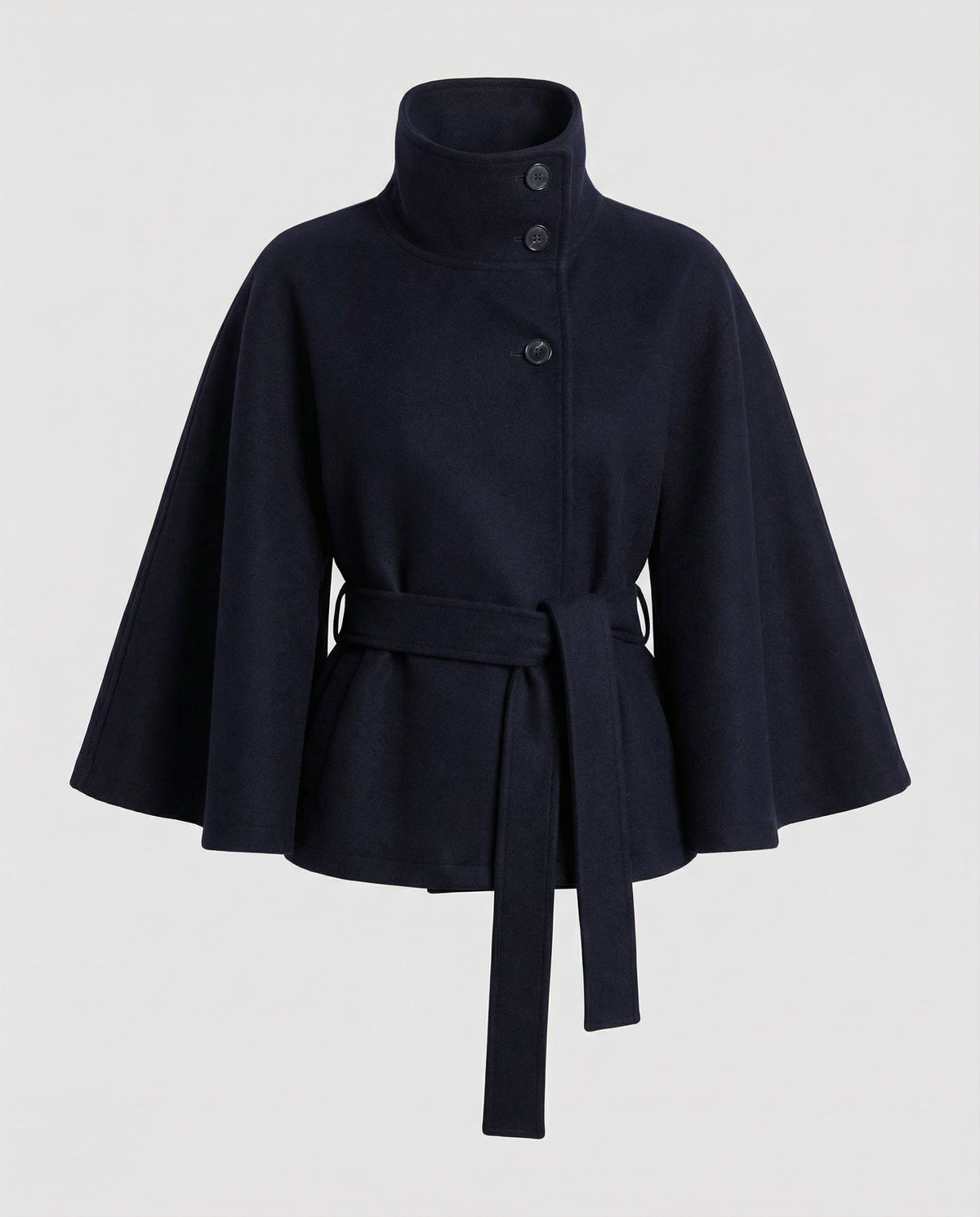 Klaartje | Capejas dames met staande kraag - Blauw