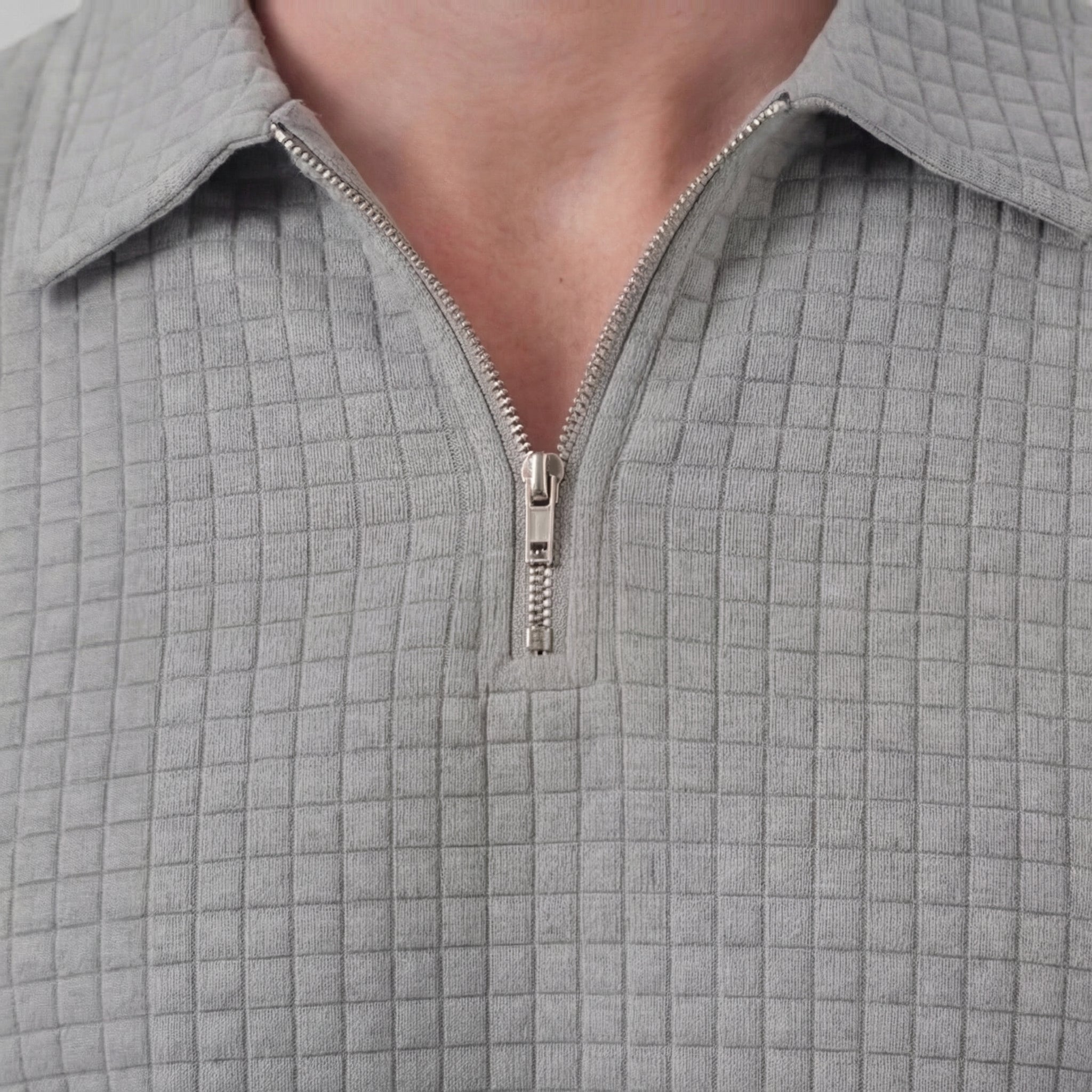 Koen | Wafelknit set voor heren met polo en korte broek - view 11