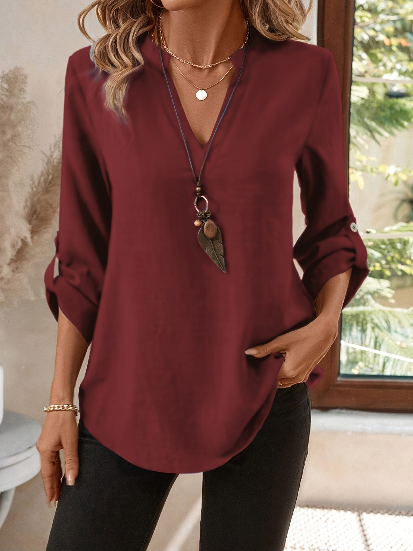 Lara | Blouse met V-hals voor dames - view 19