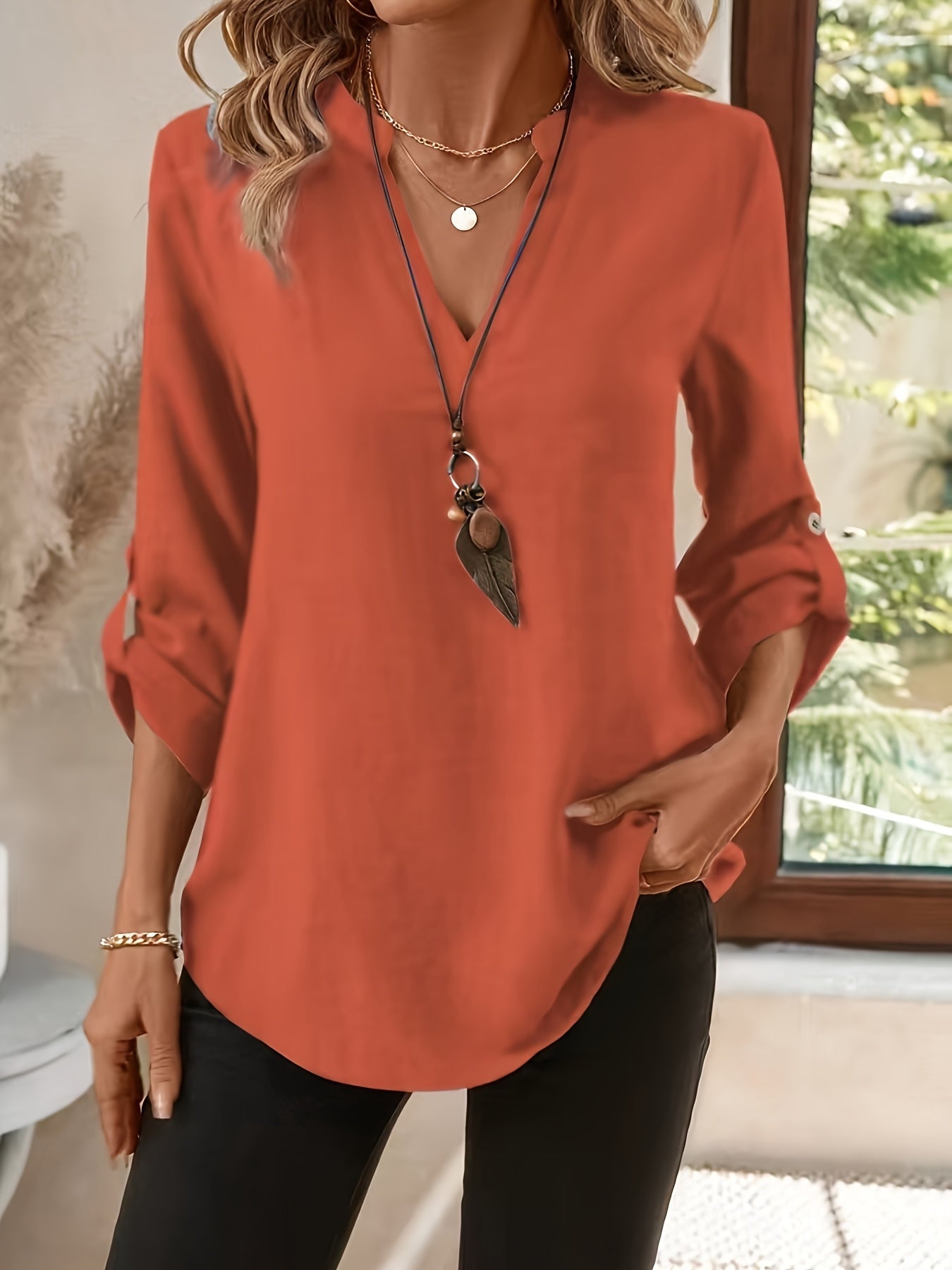 Lara | Blouse met V-hals voor dames - view 26