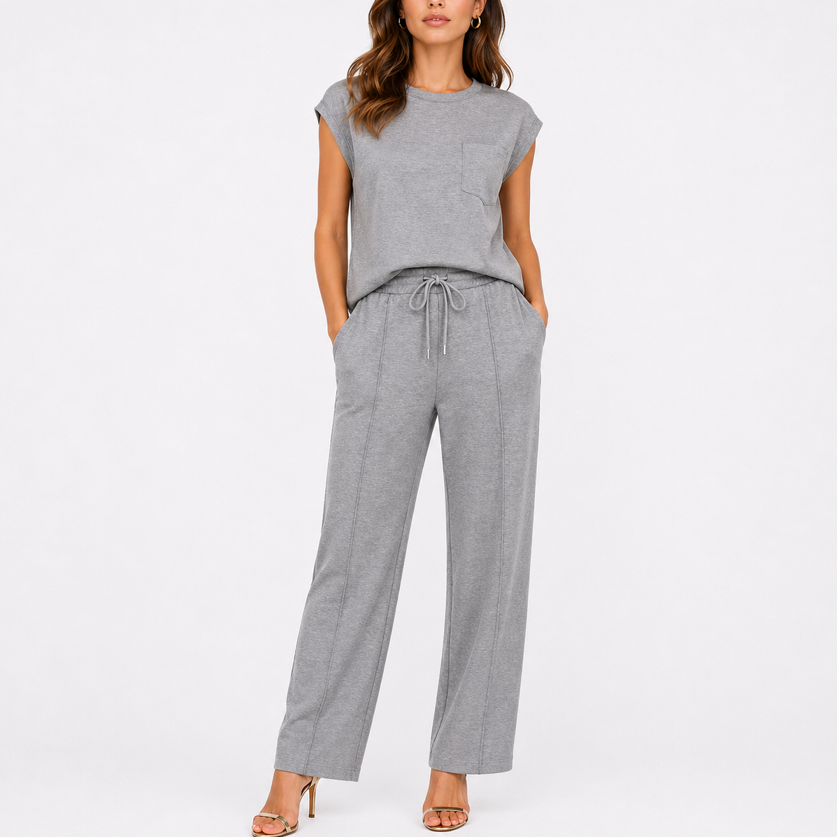 Lena | Tweedelige set voor dames - Grijs