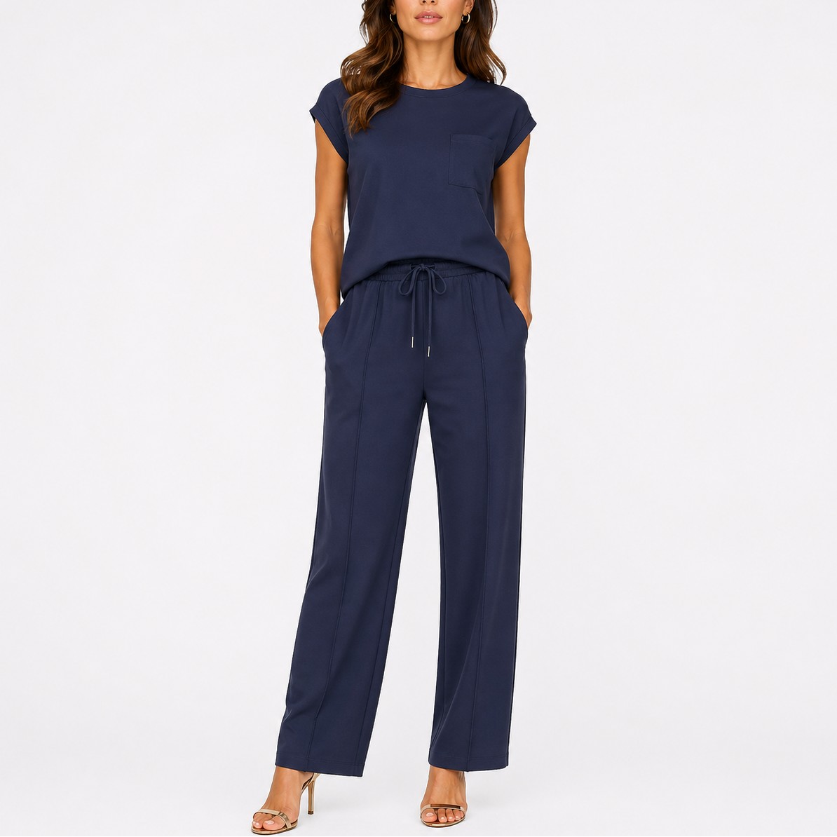 Lena | Tweedelige set voor dames - Marineblauw