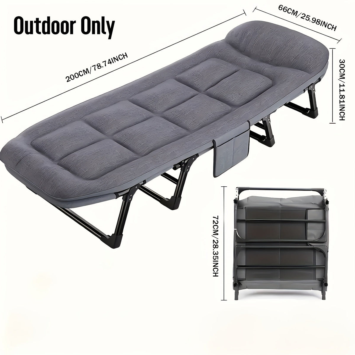 Leon | Opvouwbaar campingbed voor volwassenen - foto 11
