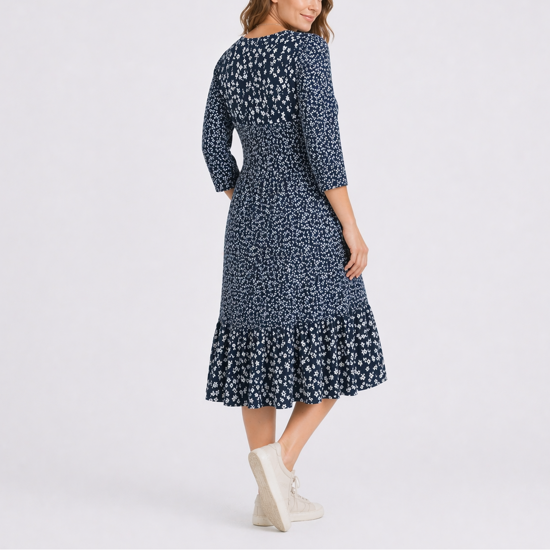 Lieke | Gebloemde midi-jurk voor dames - view 4