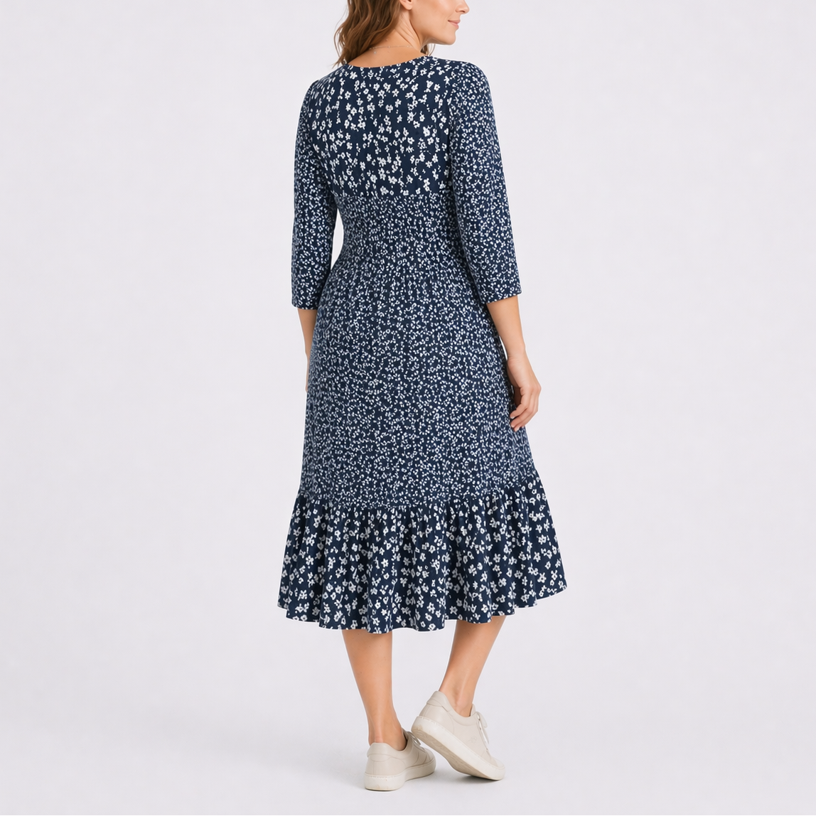 Lieke | Gebloemde midi-jurk voor dames - view 5