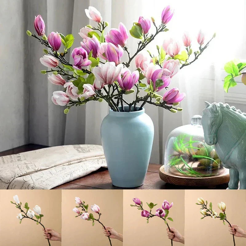 Loek | Kunsttak met magnolia bloemen - foto 8