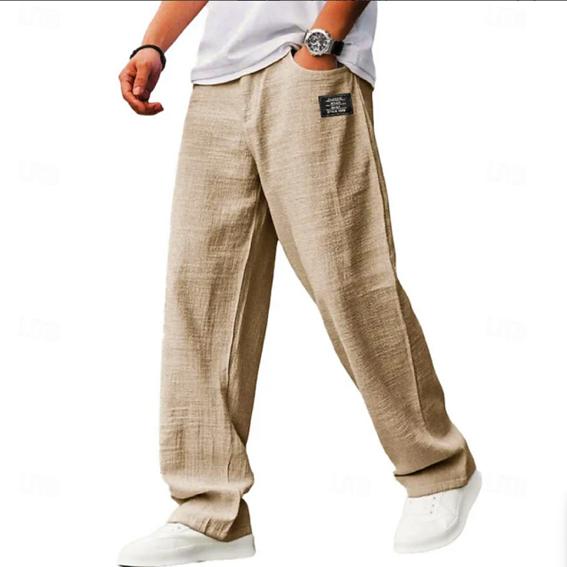 Luca | Wijde comfortbroek voor heren - Beige