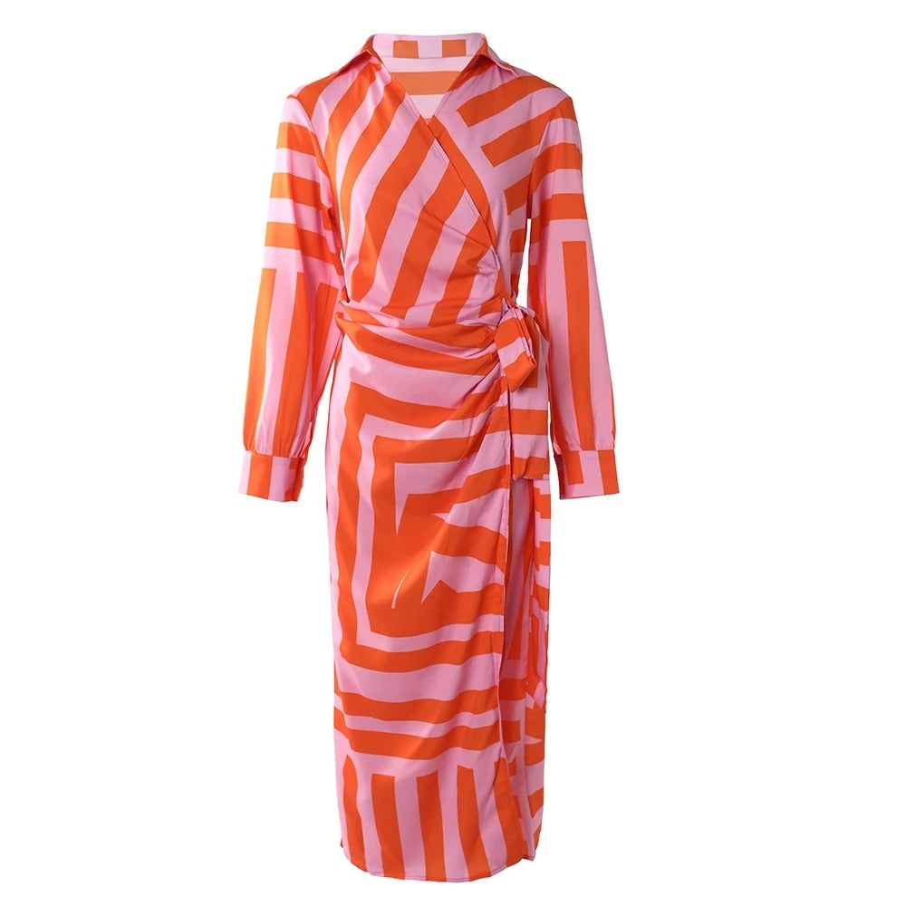 Zarah – Luchtige Wikkeljurk met V-Hals voor Dames