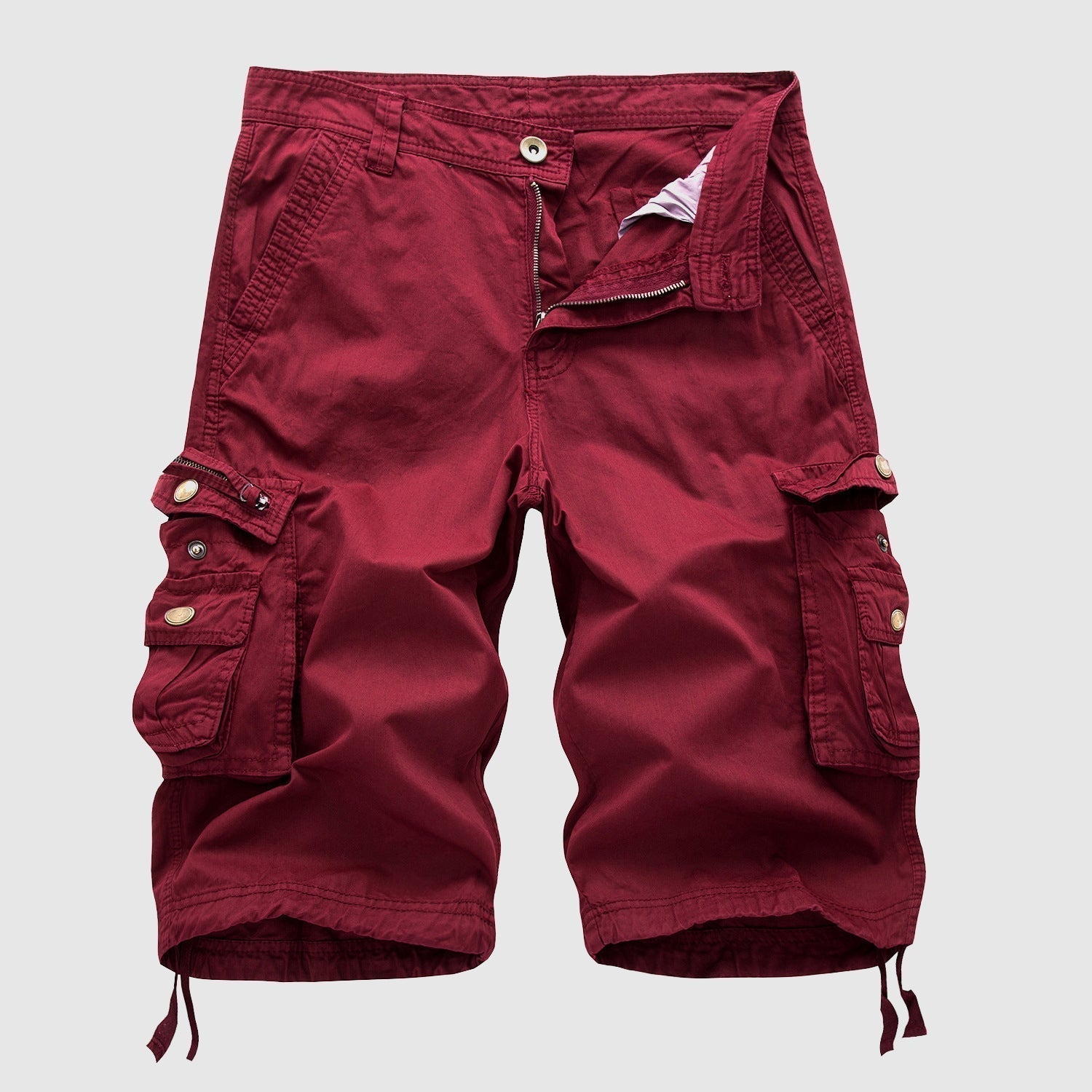 Marijn | Cargo korte broek voor heren met zakken - Rood