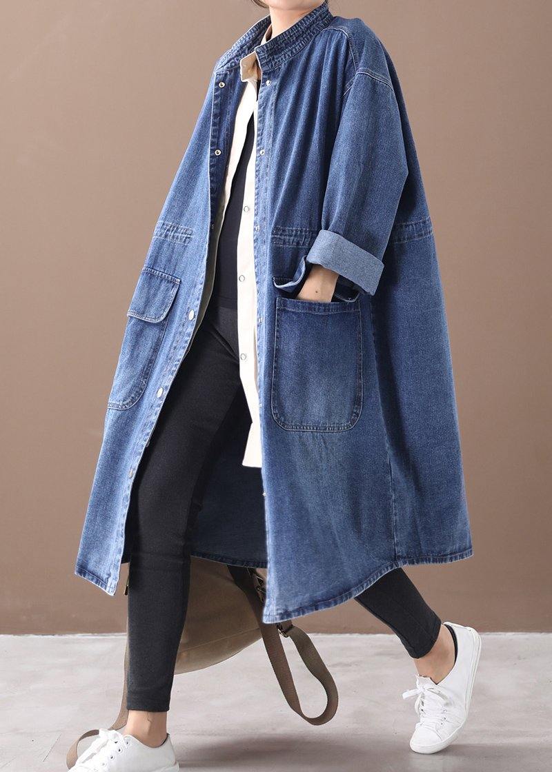 Marion | Lange spijkerjas voor dames - blauw