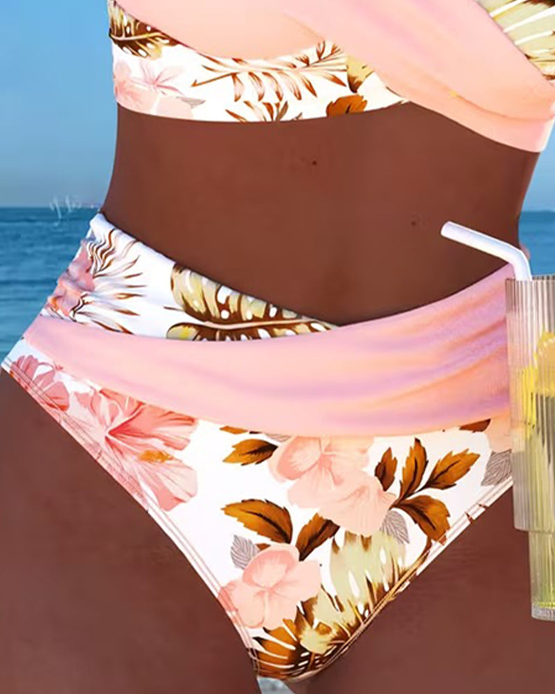 Marit | Bikini met hoge taille en bloemenprint - view 4