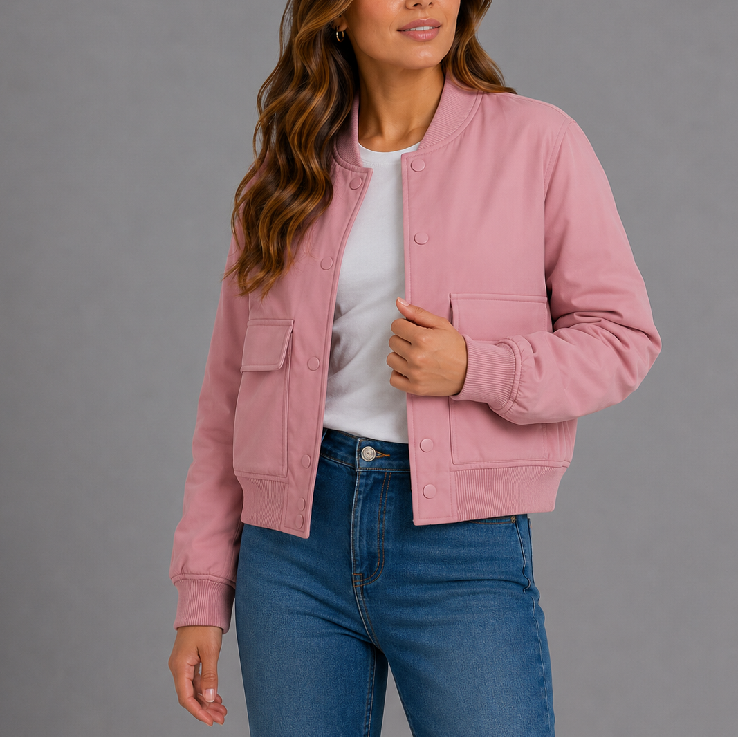Marit | Casual bomberjack voor dames - Roze