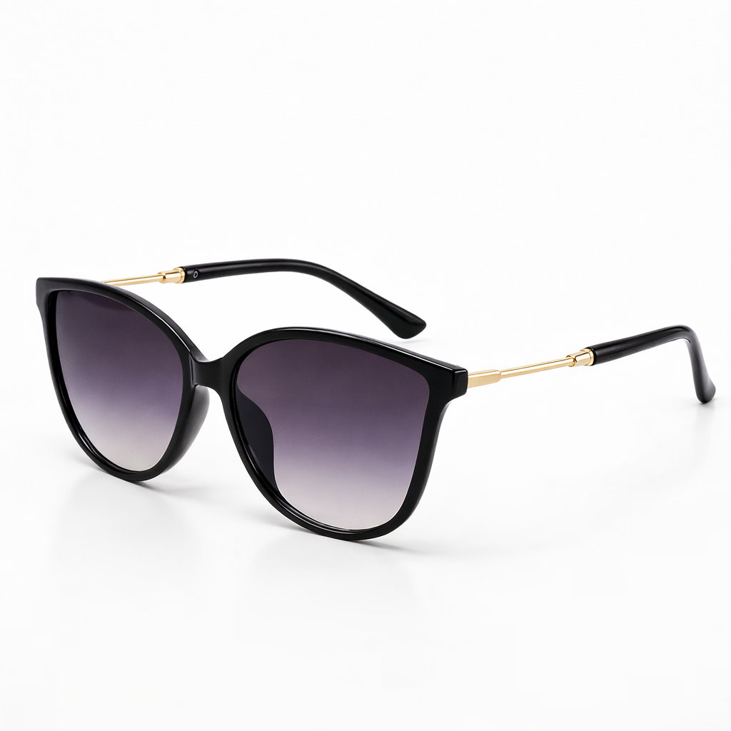 Marloes | Cat-eye zonnebril voor dames - Zwart