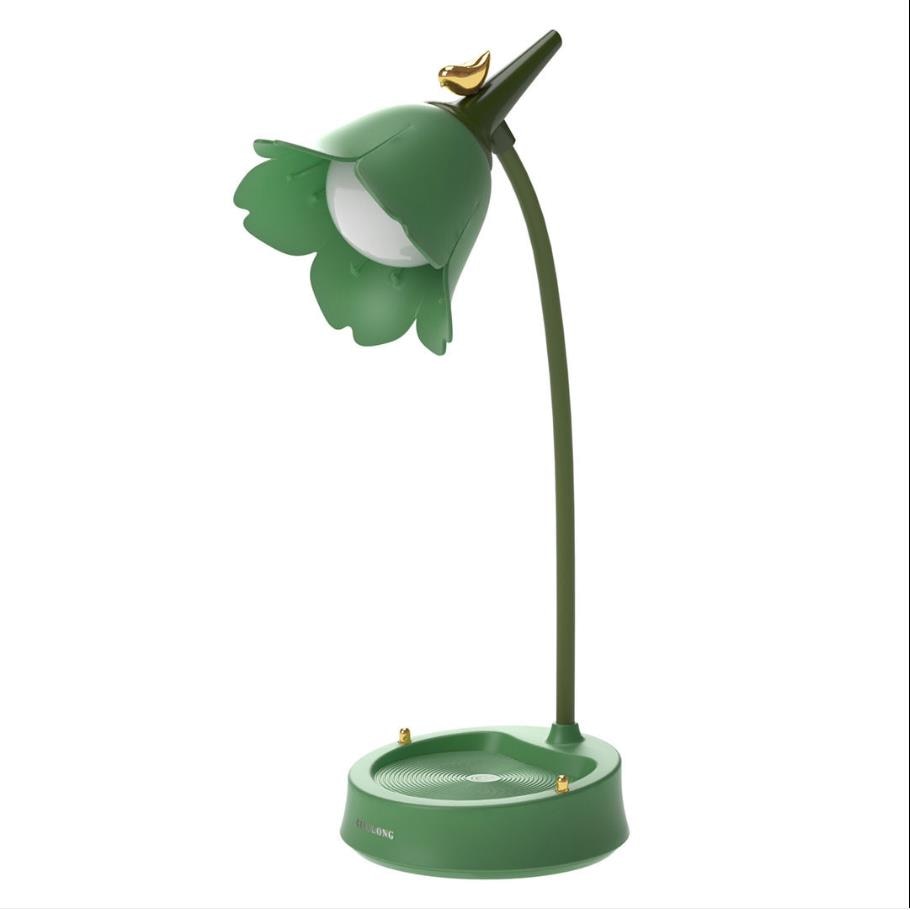 Mees | Oplaadbare bureaulamp in bloemvorm - Groen