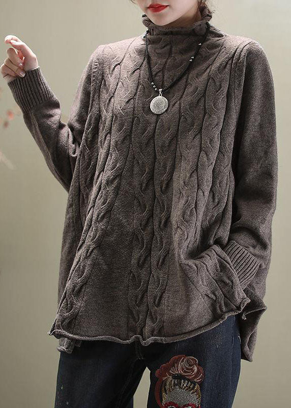 Melanie | Oversized gebreide coltrui voor dames - Khaki