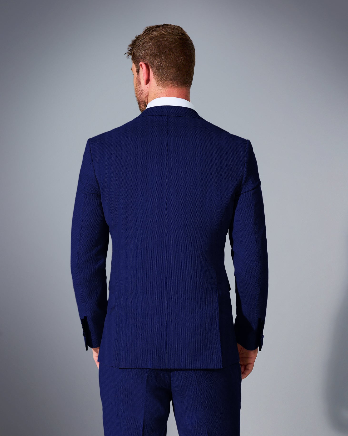 Mick | Tweedelig herenpak slim fit, kobaltblauw - view 4