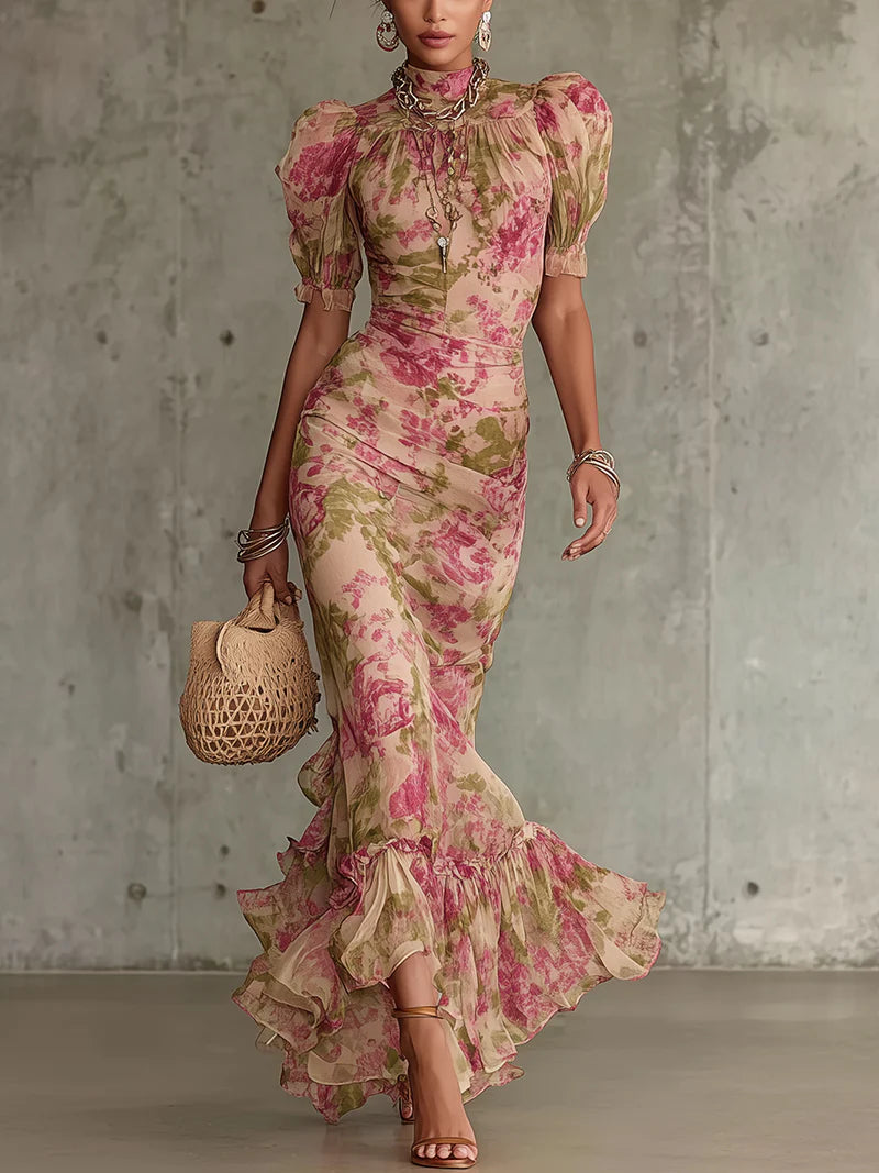 Mila | Bloemen maxi jurk voor dames - view 1