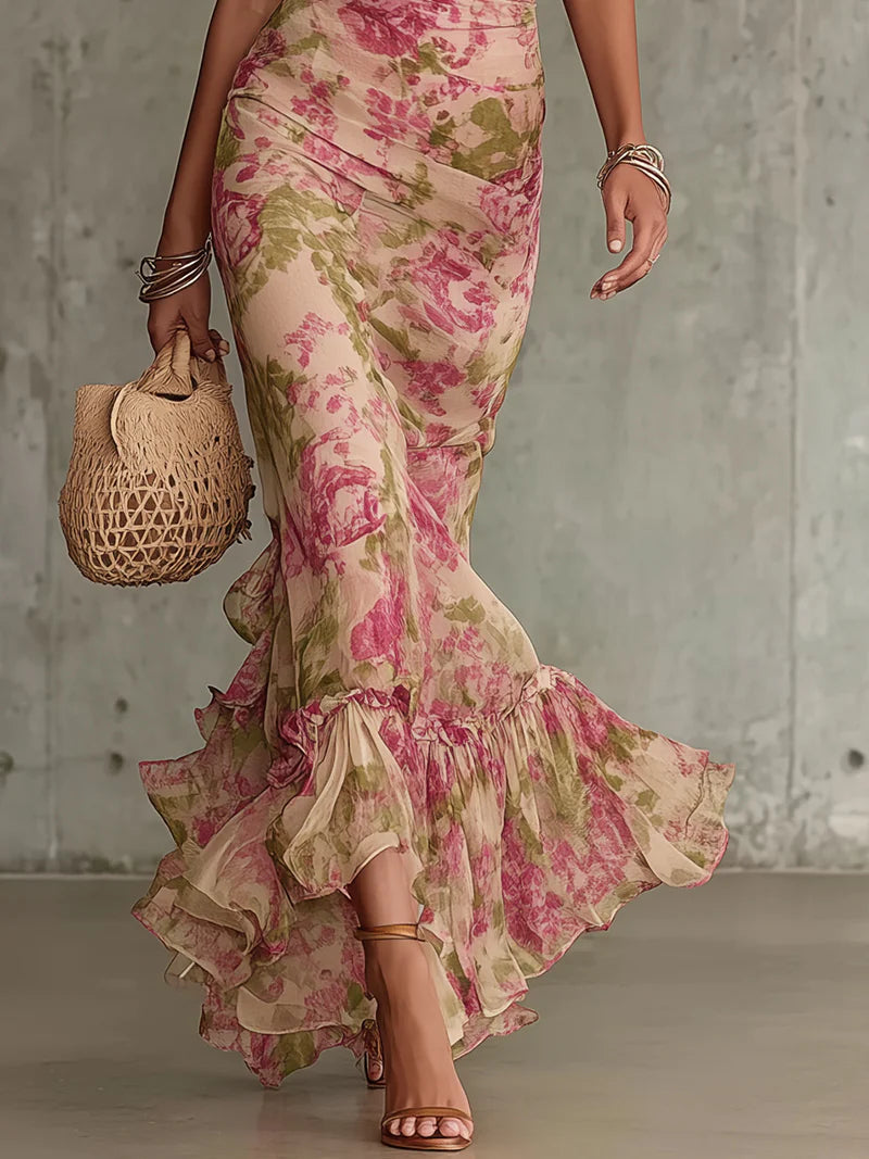 Mila | Bloemen maxi jurk voor dames - view 3