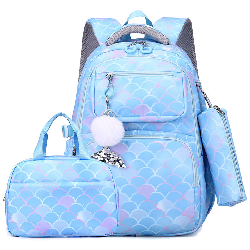 Monique | Schoolrugzak set met afneembare tas - Blauw