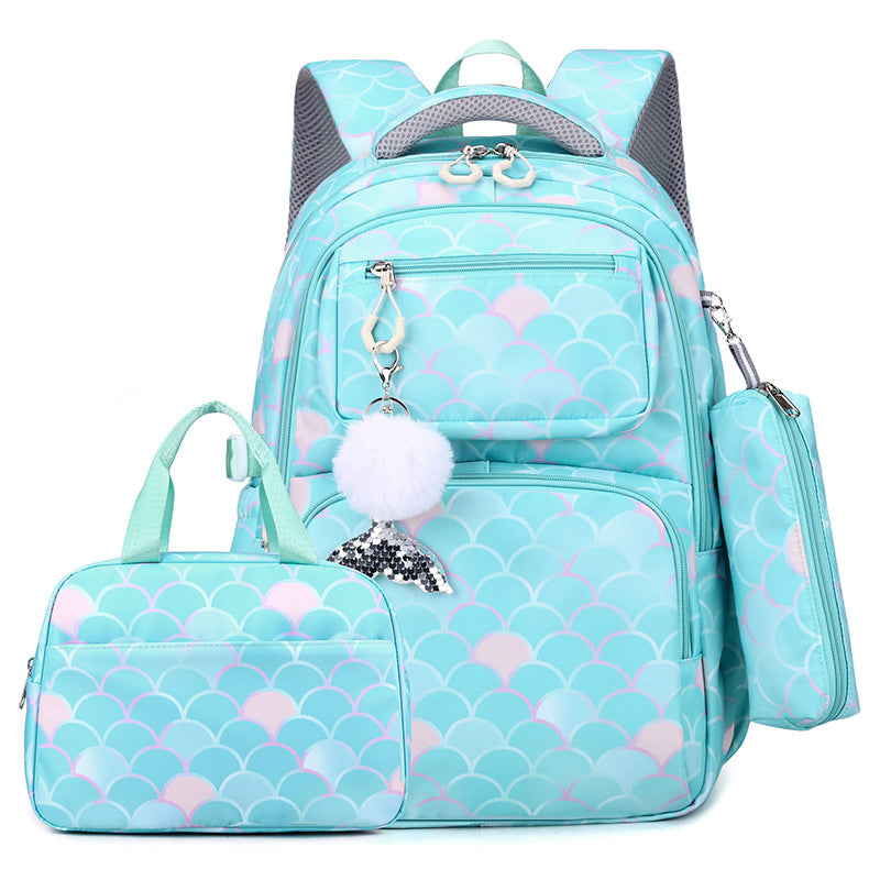 Monique | Schoolrugzak set met afneembare tas - Lichtgroen