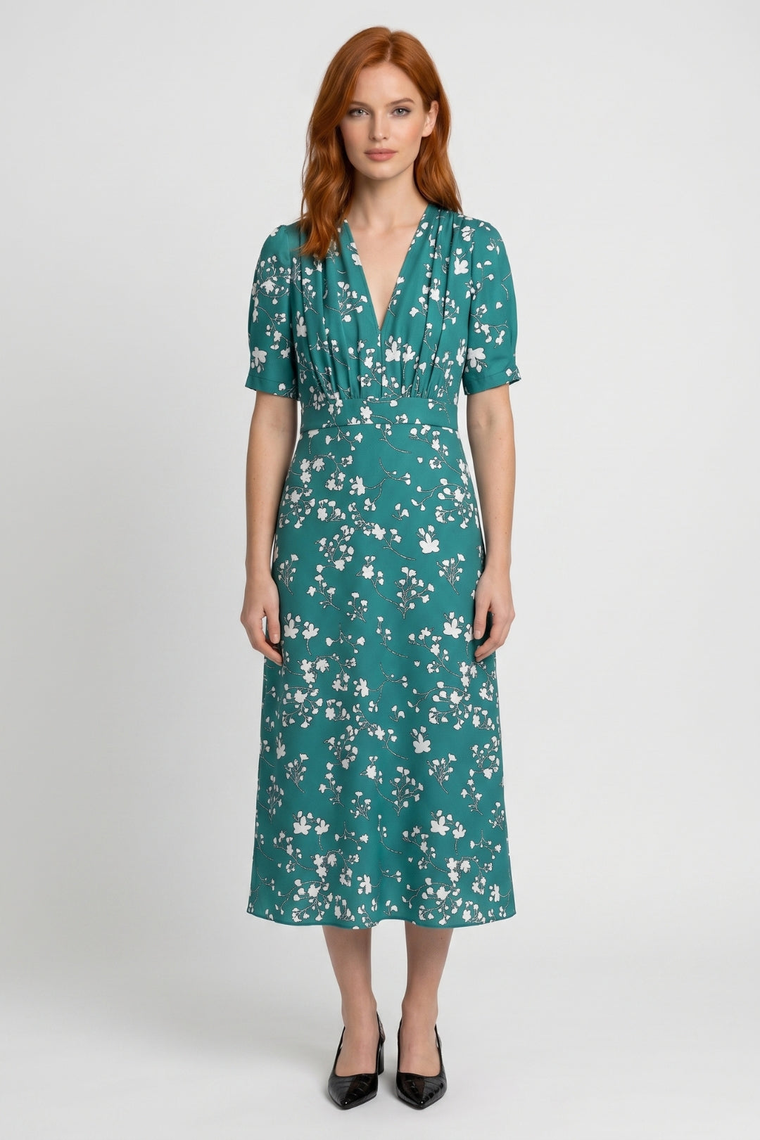 Myrthe | Midi jurk dames met bloemenprint - view 4