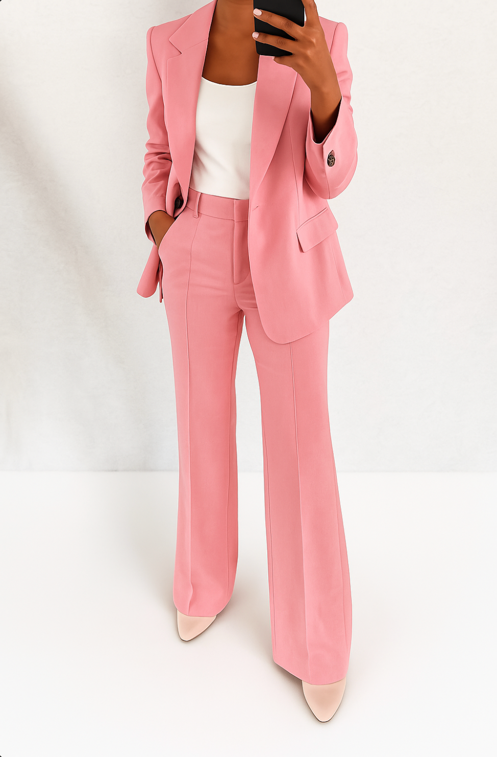 Nele | Tweedelig broekpak voor dames - Roze