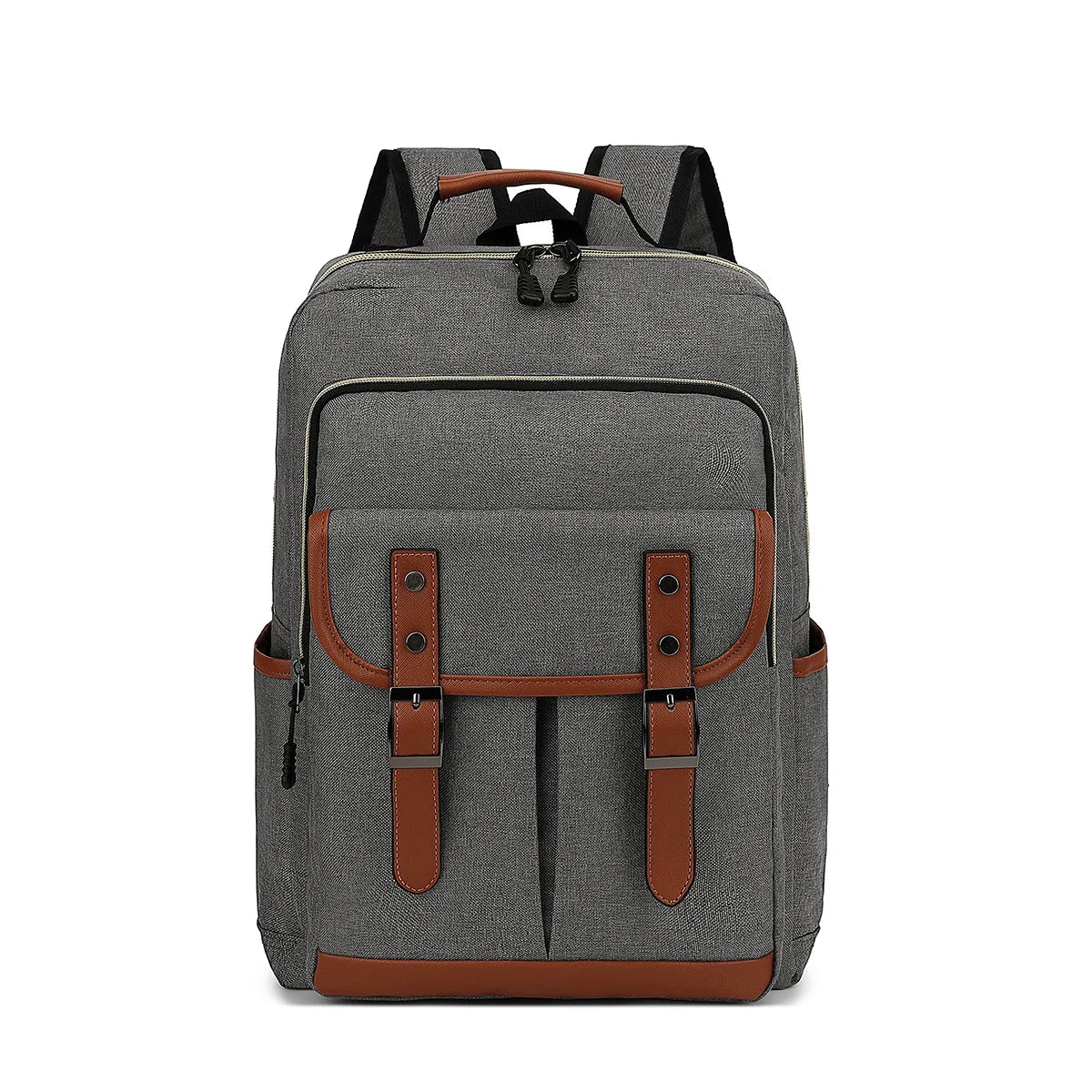 Niels | Canvas laptoprugzak voor reizen en werk - Grijs